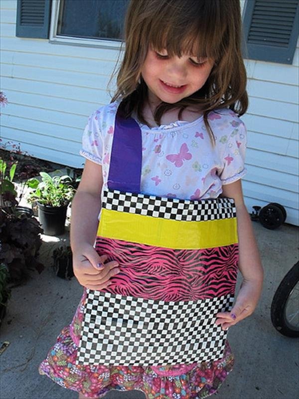 Colorful Duct Tape Bags for Kids | 101 Duct Tape Crafts