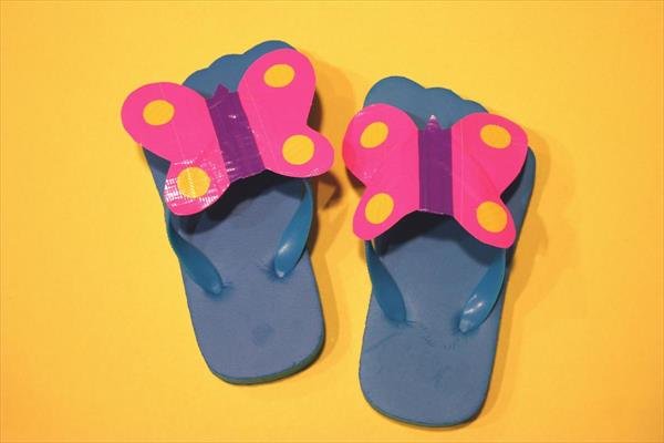 Duct Tape Butterfly Slippers: DIY Tutorial | 101 Duct Tape Crafts